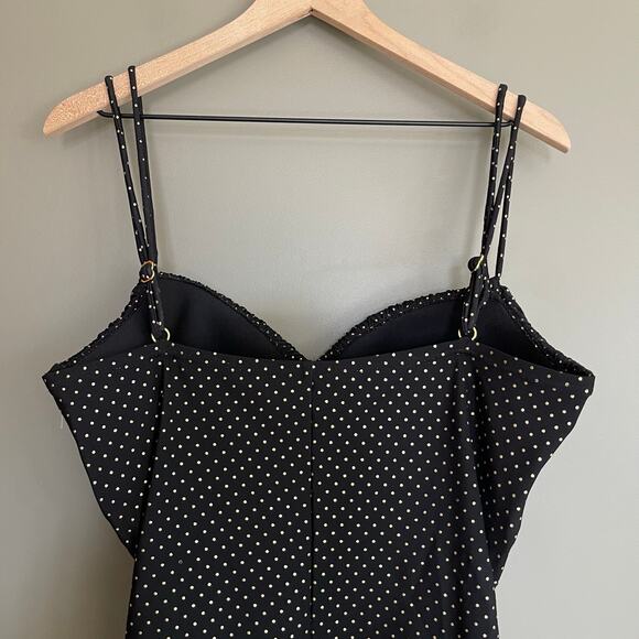 Magicsuit Rialto Pinpoint One Piece Polka Dot Swimsuit Black Gold Size 16DD Chic - Picture 12 of 16